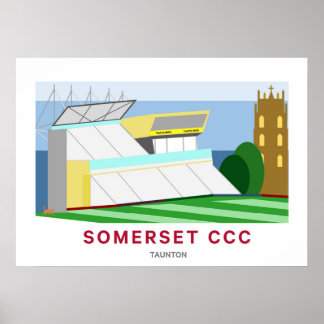 Somerset County Cricket Designer Poster