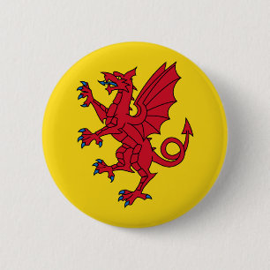 Somerset Flag England dragon symbol 6 Cm Round Badge