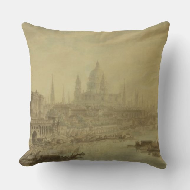 Somerset House, St. Paul's Cathedral and Blackfria Cushion (Front)