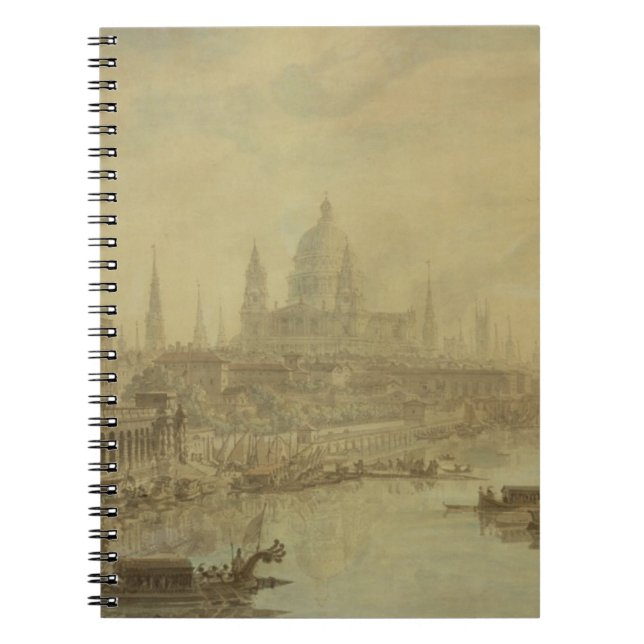 Somerset House, St. Paul's Cathedral and Blackfria Spiral Notebook (Front)