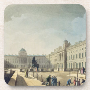 Somerset House, Strand, from 'Ackermann's Microcos Coaster