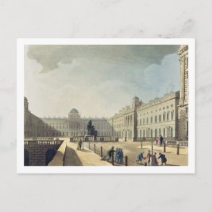 Somerset House, Strand, from 'Ackermann's Microcos Postcard