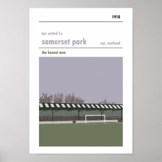 Somerset Park, Ayr. Haynes Manual Style Print. Poster