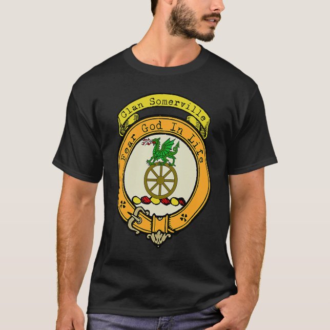 Somerville Clan Scottish Crest T-Shirt (Front)