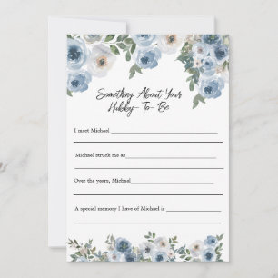 Something About Hubby Bridal Shower Game Card