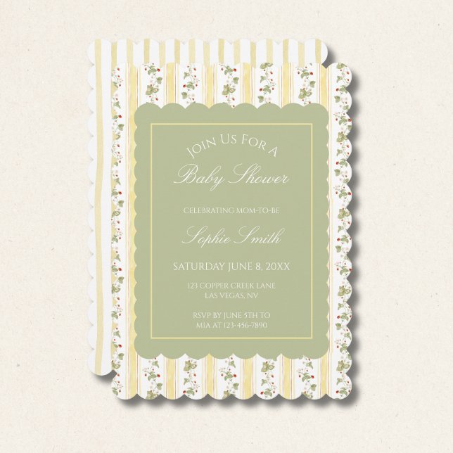 Something berry sweet is coming baby shower invitation (Creator Uploaded)