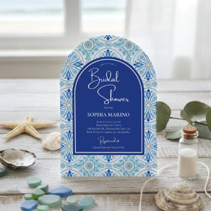 Something Blue Amalfi Coast Bridal Shower Invitation