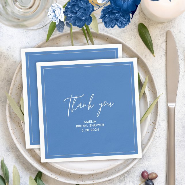 Something blue before i do blue bridal shower napkin (Creator Uploaded)