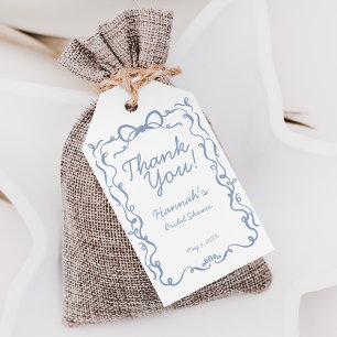 Something Blue Before I Do Bow Bridal Shower Favou Gift Tags