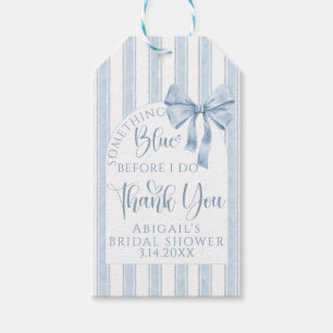 Something Blue Before I Do Bow Thank you Gift Tags