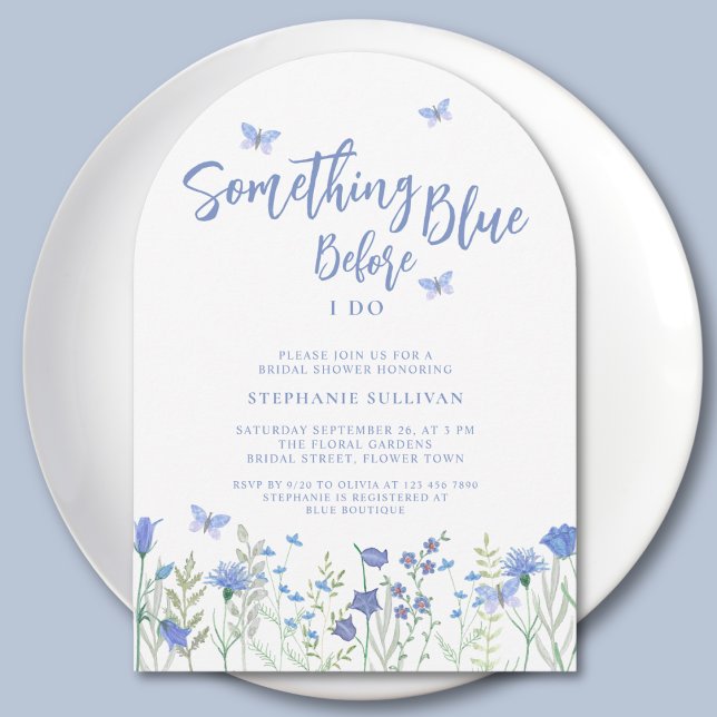 Something Blue Before I Do Bridal Shower Arch Invitation (Creator Uploaded)