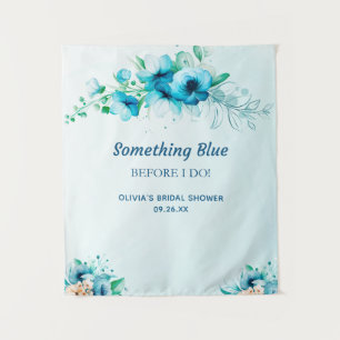 Something Blue Before I Do Bridal Shower Backdrop  Tapestry