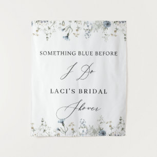Something Blue Before I Do Bridal Shower Backdrop Tapestry