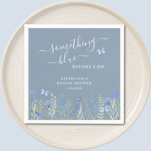 Something Blue Before I Do Bridal Shower Blue Napkin