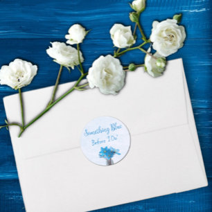 Something Blue Before I Do Bridal Shower Classic Round Sticker