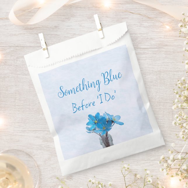 Something Blue Before I Do Bridal Shower Favour Bags (Clipped)