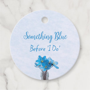 Something Blue Before I Do Bridal Shower Favour Tags