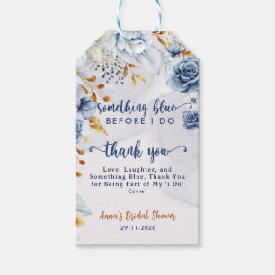 Something Blue Before I Do Bridal Shower Floral Gift Tags