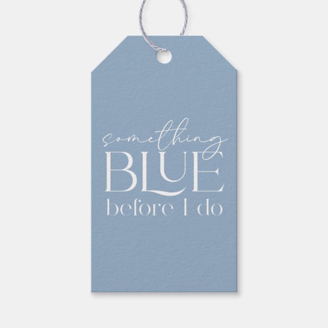 Something Blue Before I Do Bridal Shower Gift Tags (Front)