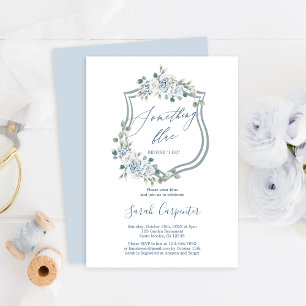 Something Blue Before I do Bridal Shower  Invitati Invitation