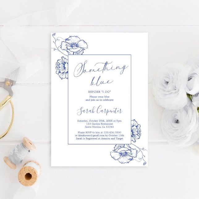 Something Blue Before I do Bridal Shower Invitatio Invitation (Creator Uploaded)
