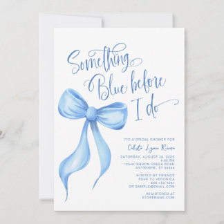 Something Blue Before I Do Bridal Shower Invitation