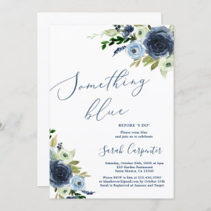 Something Blue Before I do Bridal Shower Invitation
