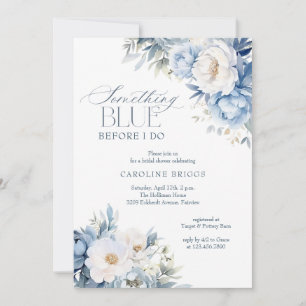 Something Blue Before I Do Bridal Shower Invitation