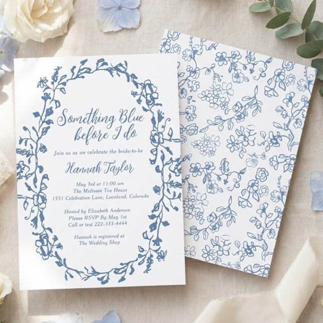Something Blue Before I Do Bridal Shower Invitation (Creator Uploaded)