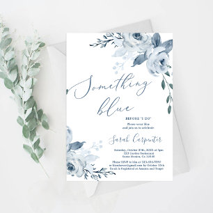 Something Blue Before I do Bridal Shower Invitation