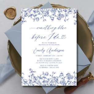 Something Blue Before I Do Bridal Shower Invitation