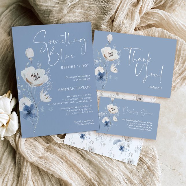 Something Blue Before I Do Bridal Shower Invitation (Creator Uploaded)
