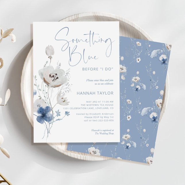 Something Blue Before I Do Bridal Shower Invitation (Creator Uploaded)