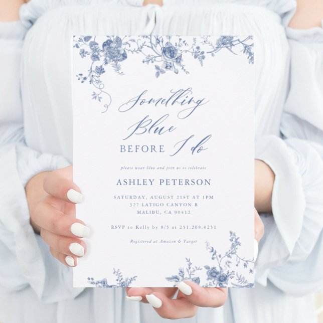Something Blue Before I do Bridal Shower Invitation (Creator Uploaded)