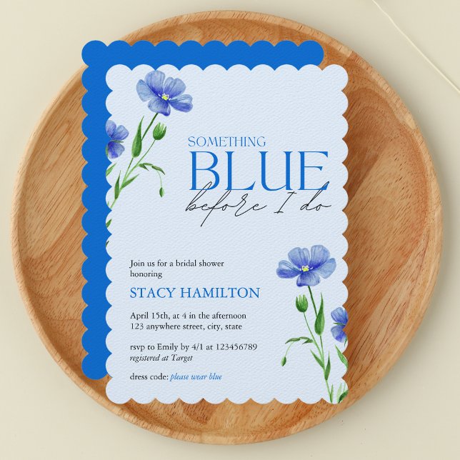 Something Blue Before I do Bridal Shower Invitation (Creator Uploaded)