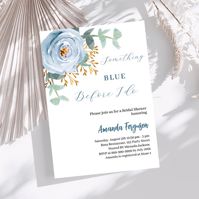 Something blue before I do Bridal Shower Invitation (Creator Uploaded)
