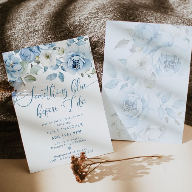 Something blue before I do Bridal shower Invitation (Creator Uploaded)