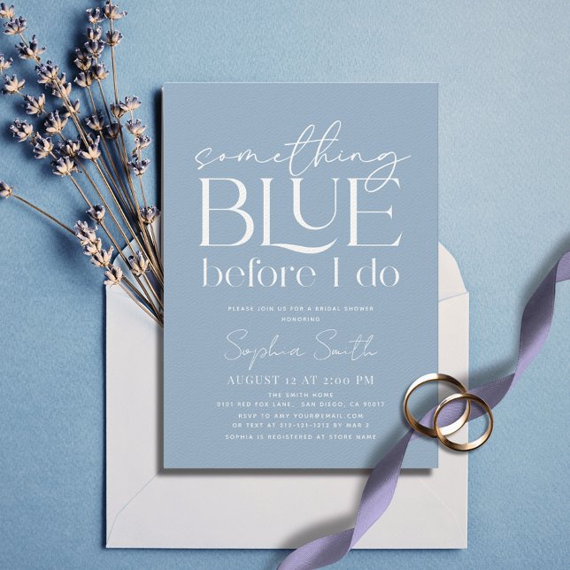 Something Blue Before I Do Bridal Shower Invitation (Creator Uploaded)