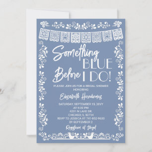 Something Blue Before I Do Bridal Shower Invitation