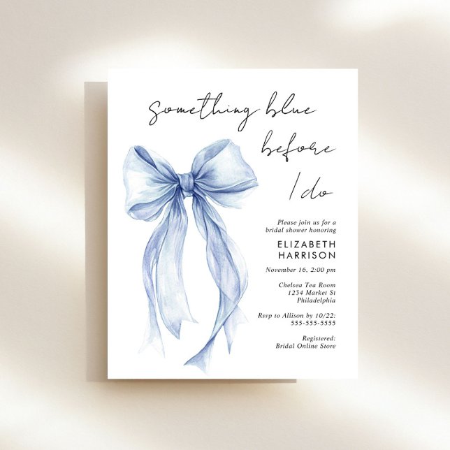 Something Blue Before I Do Bridal Shower Invite (Creator Uploaded)