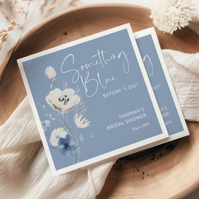 Something Blue Before I Do Bridal Shower Napkin (Creator Uploaded)