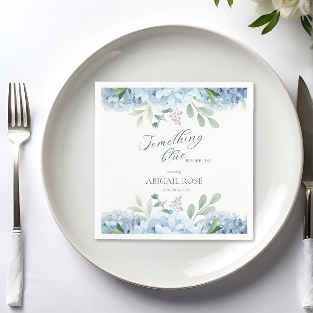 Something Blue Before I do Bridal Shower Napkin (Creator Uploaded)