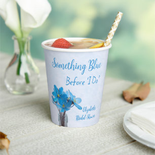 Something Blue Before I Do Bridal Shower Paper Cups
