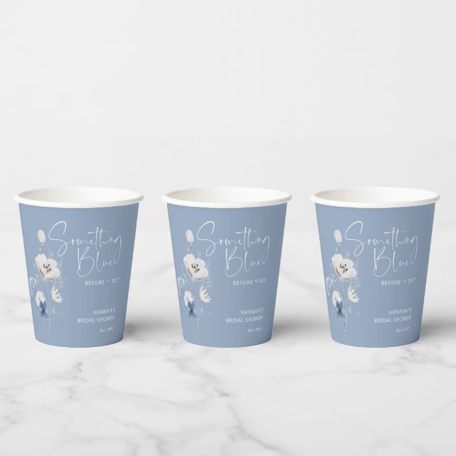 Something Blue Before I Do Bridal Shower Paper Cups (Multi)