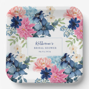 Something blue before i do bridal shower paper plate