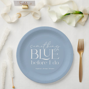 Something Blue Before I Do Bridal Shower Paper Plate