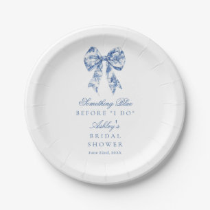 Something Blue Before I Do Bridal Shower Paper Plate