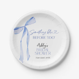 Something Blue Before I Do Bridal Shower Paper Plate