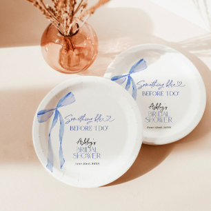 Something Blue Before I Do Bridal Shower Paper Plate