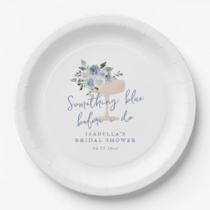 Something Blue before I do bridal shower Paper Plate